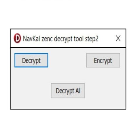 NavKal ZENC decrypt tool STEP2 PC unlocked