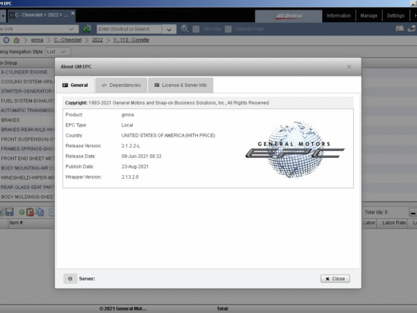 General Motors North America GM NA 2023 Parts Catalog