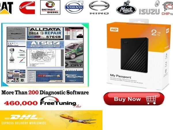 Software package Caterpillar/CUMMlNS/Detroit Diesel/Hino/Isuzu & More in 2 TB HDD
